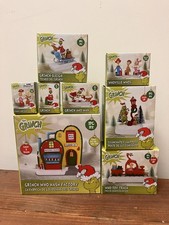 2026 Dr. Seuss GRINCH Christmas Village LOT Of 8 Train Sleigh Whoville Whos Hash picture