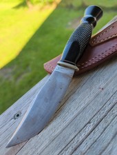 Antique 1920s Nuvalu US Athletic Co Chicago Thistle Handle Trailing Point Knife picture