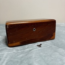 Vintage Lane Small Mini Wood Cedar Chest Jewelry Trinket Box With Key picture