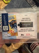 2026 Topps Finest Fantastic Four Relics  Comic Excerpts: Silver Surfer CE-09 picture