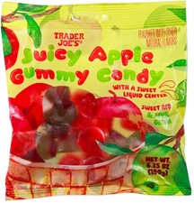 Trader Joe's 6.35 oz. JUICY APPLE Gummy Candy Sweet Liquid Center Sour 2 Pack picture