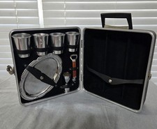Vintage Ever-Wear Trav-L-Bar Executair 707 Travel Bar Case Spartan Helmet Cups  picture