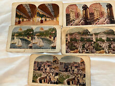 Stereopticon Viewer Cards 5 In Set Of NY, Chicago, San Fran, Italy & Jerusalem picture