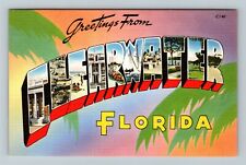 Clearwater FL-Florida, LARGE LETTER Greetings  Vintage Souvenir Postcard picture