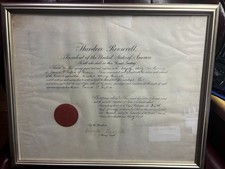 Theodore Roosevelt Signed Presidential Appointment 1907 Edward Sanford SCOTUS picture