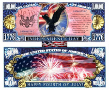 10 Pack USA Independence Money Collectible American Freedom Million Dollar Bills picture