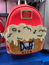 Loungefly The Simpsons Duff Beer Man Mini Backpack Faux Leather Adjustable 95$ picture