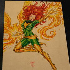 Jean Grey Art Print Signed 8.5x11 | Art by Keyeske picture