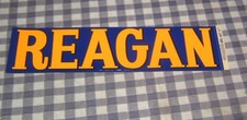 Vintage 1970's Governor Ronald Reagan Bumper Sticker,California,NOS,Peach/Blue picture