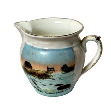 GLOUCESTER MA Massachusetts Souvenir BASS ROCKS Porcelain TRINKET CREAMER picture