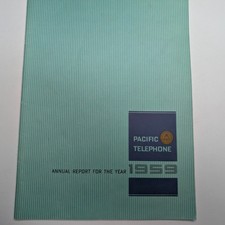 Vtg 1959 Pacific Telephone Annual Report Booklet Bell System California picture