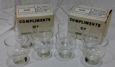 Vtg Aero Commander Jet N920G Anchor Hocking Glass Set of 8 NIB Anchorliner picture