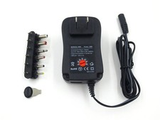 AC/DC MAINS REGULATED POWER ADAPTOR/SUPPLY 350MA/0.35A 3V/4.5V/5V/6V/7.5V/9V/12V picture
