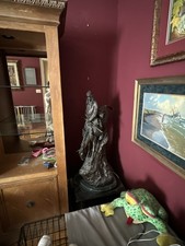 Frederic Remington The Mountain Man Bronze Sculpture on Marble Base picture