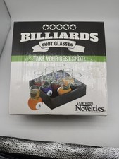 Billiards Pool Ball Shot Glasses, Set of 9 - - Fun Sports Bar Drinking Gift P... picture