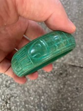 Excellent Tibetan Turquoise Hand Carved *Fish Motif* Bangle Bracelet  picture