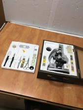 1970s Tasco 50x- 1200x Microscope Set w/ Wood Carry Case 952P  parts or repair picture
