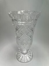 Waterford Scalloped Cut Crystal Vase Georgian Strawberry Castle Top 7