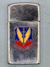 Vintage 1972 Tactical Air Command Chrome Slim Zippo Lighter picture