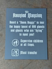 Walt Disney World and Disneyland The Haunted Mansion Prop Sign picture