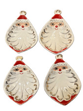 4 rare 1959 Holt Howard Ceramic Starry Eyed Santa Claus Dish 4