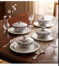 Vtg Japanese Lidded Tea Cups Chawanmushi Custard Bowls Basketweave Porcelain x4 picture