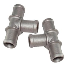2Pcs 3/4in X 3/4in X 3/4in Car Tee Coolant Heater Hose Connectors Fittings2381 picture