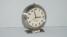 BIG BEN WESTCLOX Brushed Pewter Glow in Dark Battery Operated Quartz Alarm Clock picture