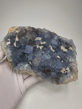 LARGE GEMMY Blue Fluorite & Quartz Crystal Specimen__Bingham , New Mexico picture