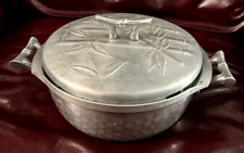 Vintage Everlast Forged Aluminum Covered Handled Bowl / Casserole Bamboo Pattern picture