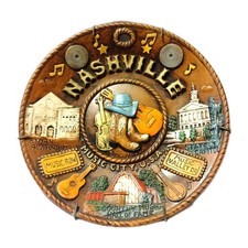 Vintage Nashville Tennessee Music City USA Collectors Plate Gift Souvenir B2 picture