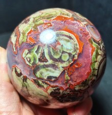 RARE 500g Natural Polished Colorful Agate Crystal Sphere Ball Healing WD2288 picture