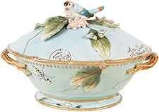 Fitz and Floyd Toulouse Soup Tureen with Ladle, 3.5 Quart, Blue picture