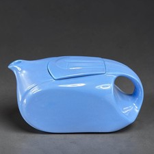 Hall China Westinghouse Streamline Art Deco Teapot Periwinkle Blue Vintage USA picture