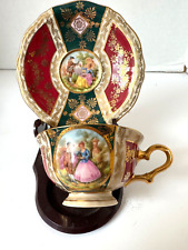 Royal Vienna Tea Cup and Saucer by Waldershof Love Story Germany Antique Unused picture