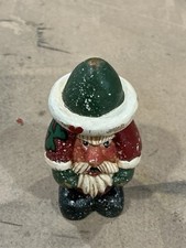 Authentic Hand Carved Wood Ray Goff Santa Shamrocks Limb Folk Art Signed 1992 picture