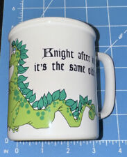 Vintage Fabrizio Coffee Mug Knight After Knight It's the Same Olde Thing Dragon picture
