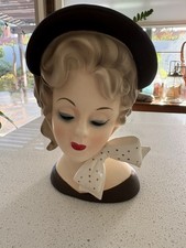 Vintage “BRINN’S ?” (#4258) Lady Head Vase Figurine picture