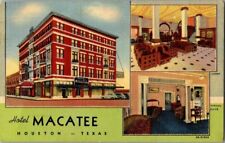 1940'S. HOUSTON, TX. HOTEL MACATEE.  POSTCARD DB29 picture