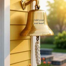 Personalized Engraved Brass Bell-Brass Nautical Bell for Home Decor 7