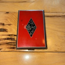 Vintage Evans Gold Tone Cigarette Case Barely Used Japan Red picture