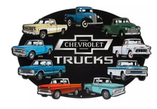 Chevrolet Trucks Metal Sign 1930's to 1970's Vintage Garage Mancave Barn 18x12 picture