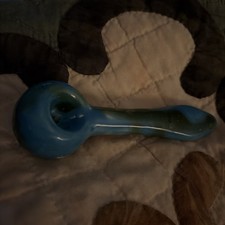 Ceramic smoking pipe with carburetor, hand cast and glazed picture