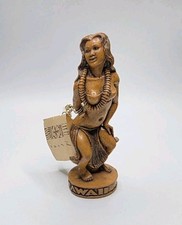 Vintage Hawaiian hula Dancer Figurine Coco Joe's Hapa Wood HW74 picture