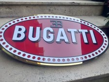 Bugatti  Sign – Garage, Man Cave, Luxury Car Logo Art - 70x35 cm picture