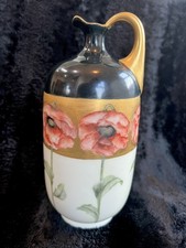 9 inch Antique D&C Limoges Porcelain Ewer Vase Made In France Circa 1894 - 1900 picture