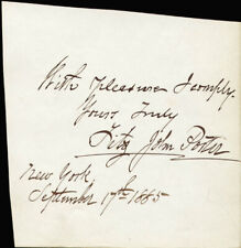 FITZ JOHN PORTER - AUTOGRAPH NOTE SIGNED 09/17/1885 picture