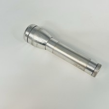 Vintage Coleman Heavy-Duty Flashlight 2 D Cell Metal Silver Camping 9” WORKS picture