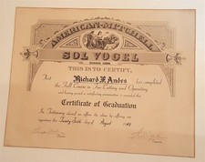 1949 SOL VOGEL DESIGN SCHOOL richard andes york pa AMERICAN MITCHELL fur cutting picture