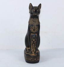 Rare Ancient Egyptian Antique Pharaonic Statue of Cat Bastet Goddess of Care BC picture
